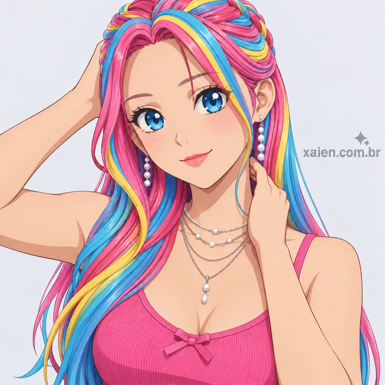 Rosto de anime 3D e CGI Xaien