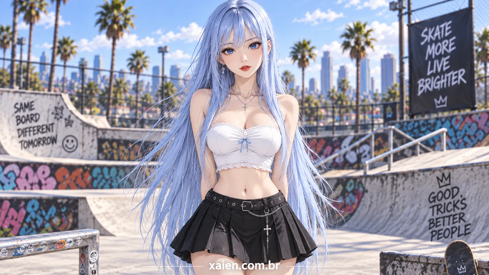 Anime de mini saia mostra o look que atravessa inverno e primavera