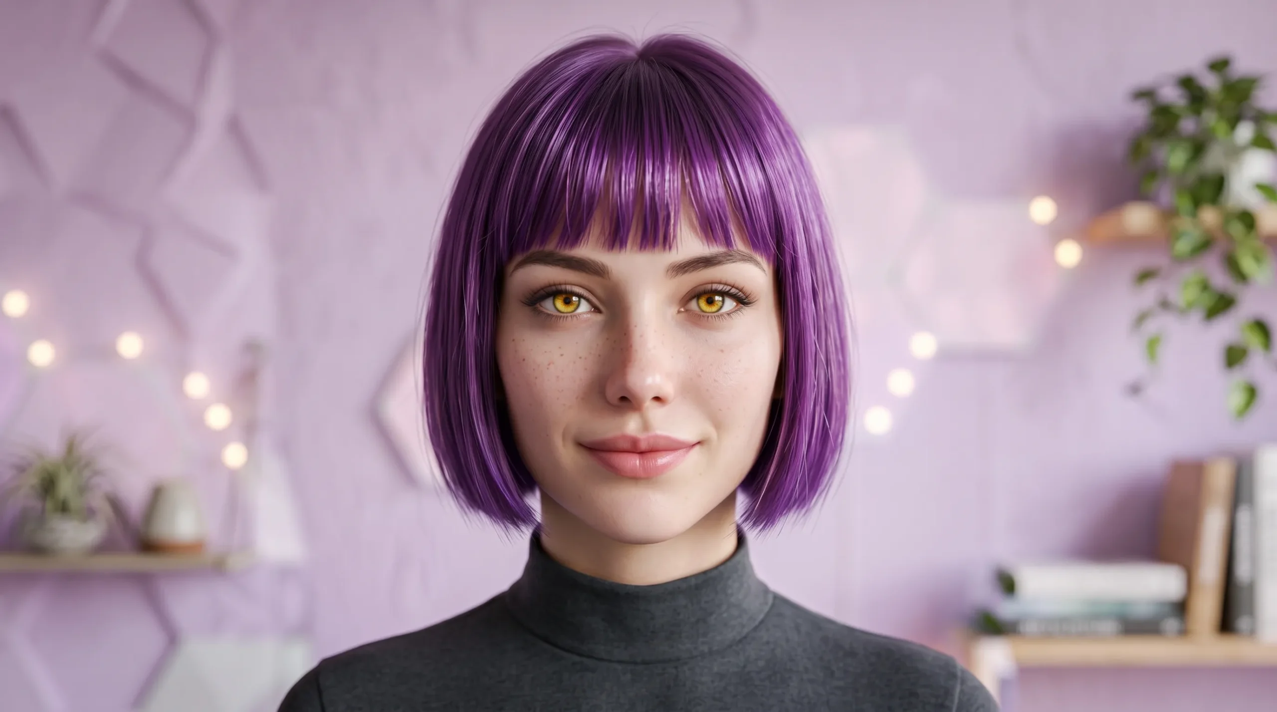 Rosto de anime: olhos amarelos, sardas e identidade
